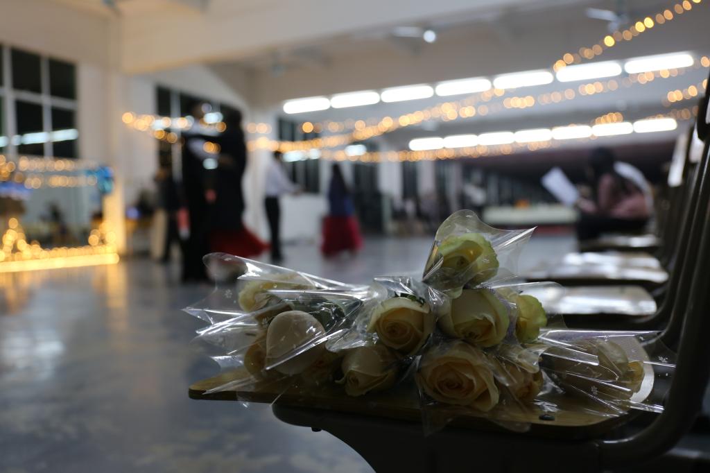 舞会现场布置得浪漫而温馨